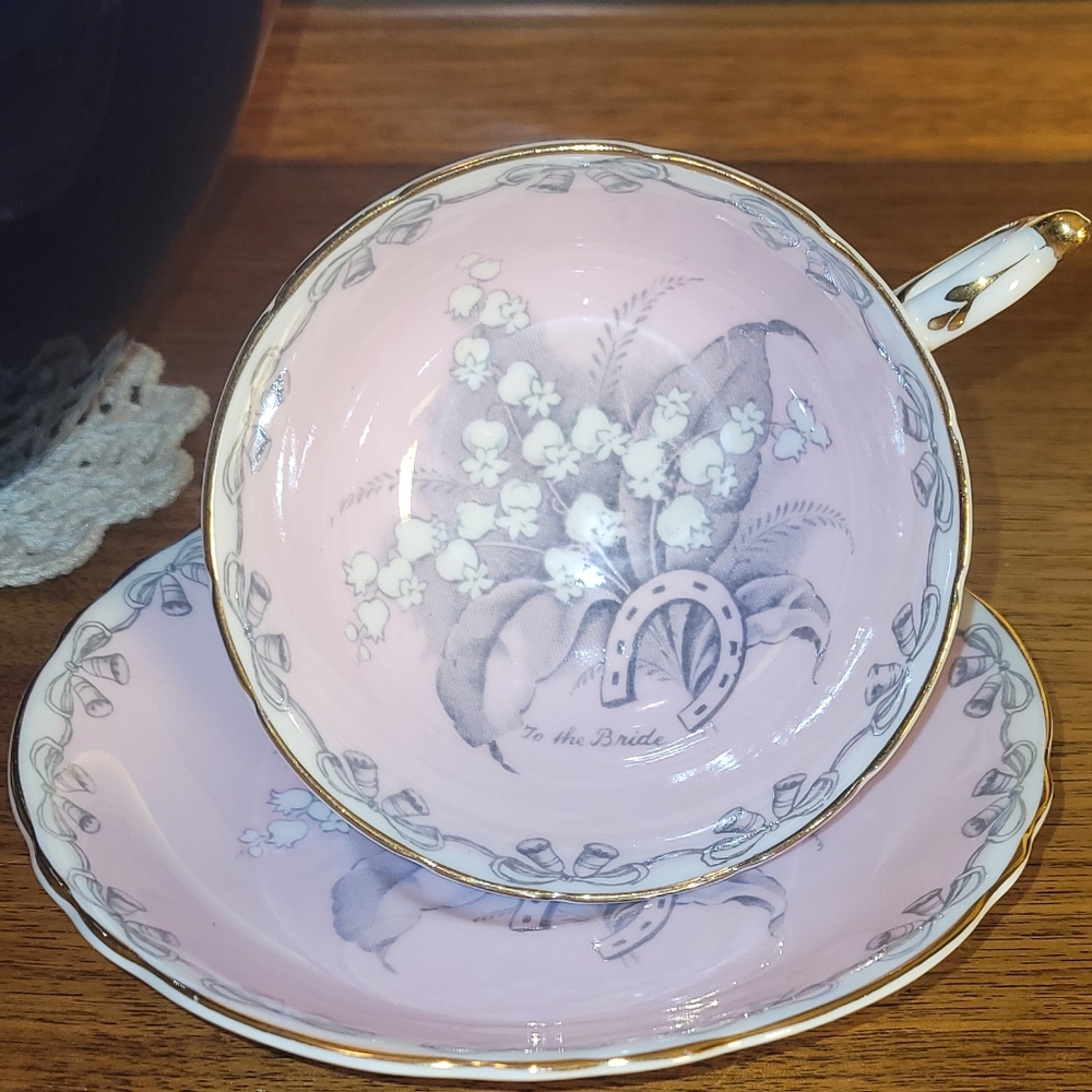 Paragon Double Warrant "To The Bride" Cup And Saucer.